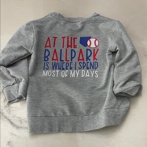 Kids Grey 'At the Ballpark' Graphic Sweatshirt